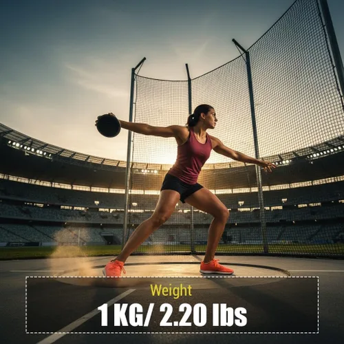 Vista 3 de Black Rubber Discus - Practice 1 kilogram