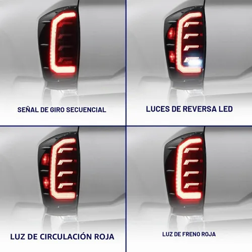 Vista 3 de Form Lighting Luces traseras LED secuenciales compatibles con Toyota, Tacoma 2016-2023, rojo (par)