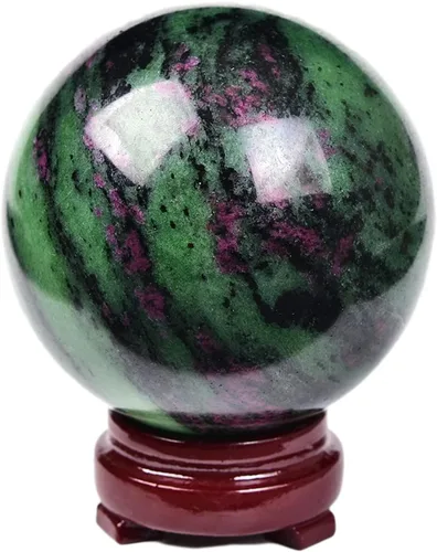 Vista 149 de JIC Gem Piedra Natural de Jaspe Africano Cristal de Curación Esfera Adivinación Bola de Piedra Preciosa, Feng Shui Reiki Aura Decoración