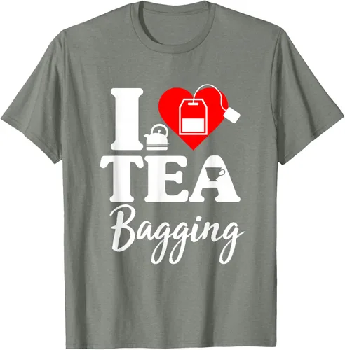 Vista 26 de Camiseta con texto en inglés "I Love Tea Bagging", divertida camiseta para bebedores de té, Negro