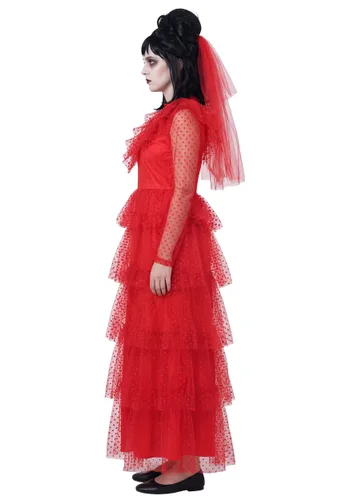 Vista 3 de Disfraz de Vestido de Novia de Lydia Deetz para Mujer Multicolor