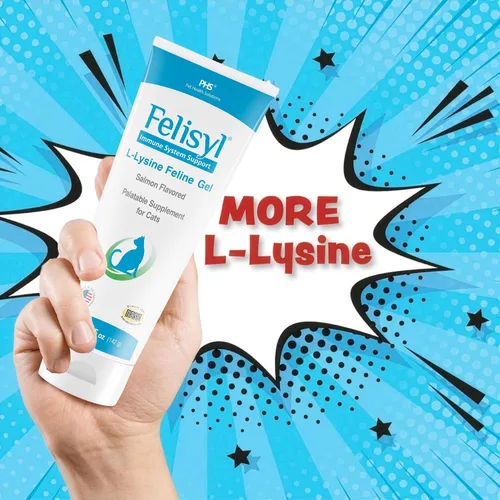 Vista 5 de Felisyl Gel de L-lisina para gatos y gatitos (5 onzas) – Sistema inmunológico, respiratorio y apoyo para la salud ocular. Reduce los estornudos