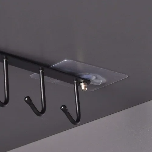Vista 8 de AliCH - 2 ganchos para tazas debajo del gabinete, soporte adhesivo para tazas de café, sin clavos, para tazas, utensilios de cocina, corbatas