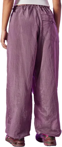 Vista 3 de Pantalones de paracaídas para mujer, Y2K de tiro bajo, pierna ancha, holgados, pantalones cargo con parte inferior de cincha, pantalones deportivos