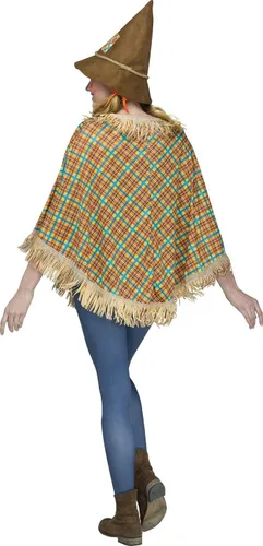 Vista 2 de Poncho de espantapájaros talla grande para mujer, Marrón