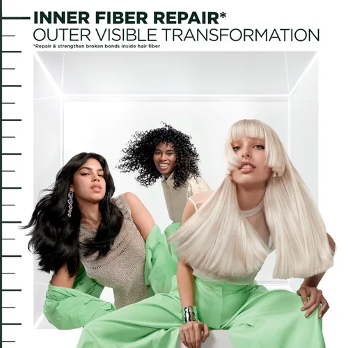 Vista 9 de Garnier Fructis Hair Filler Champú reparador de humedad, champú sin sulfato para cabello rizado y ondulado con ácido hialurónico, 10.1 onzas