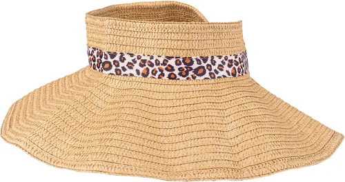 Vista 2 de Jessica Simpson Sombrero de visera de paja plegable para mujer