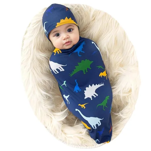 Vista 11 de Galabloomer Manta Envolvente para Recién Nacido con Conjunto de Gorro Bebé Niño Manta de Recepción Gris con Flechas