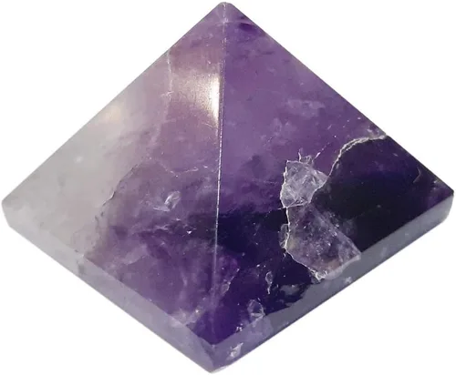 Vista 5 de Shubhanjali Pirámide de piedra de amatista púrpura para la curación de Reiki y la pirámide de piedra curativa de cristal, 30-40 Gm