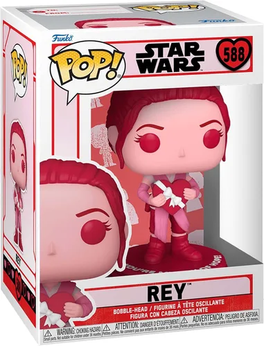 Vista 2 de Funko Pop Star Wars: Valentines - Rey - Figura de vinilo coleccionable - Idea de regalo - Producto oficial - Juguetes para niños y adultos - Fans
