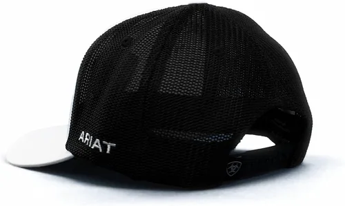 Vista 5 de ARIAT Gorra blanca con logotipo Flexfit Shield para hombre