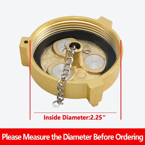 Vista 5 de Tapa de combustible de sillín no bloqueable para tanque Compatible con camiones pesados Ford L-Class de 1990-1998, diámetro de 2-1/4, rosca NPSF