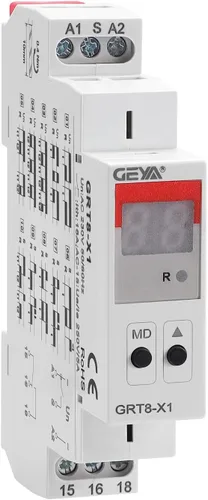 Vista 10 de Relé de tiempo multifunción 16A con 10 opciones de función relé AC/DC12V-240V (GRT8-M1, AC/DC12V-240V)