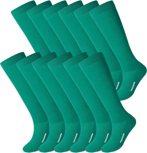 Vista 17 de Haysandy 12 pares de calcetines juveniles a granel para fútbol, fútbol, sóftbol, béisbol para niñas atléticas, niños, jóvenes y adultos, deportes