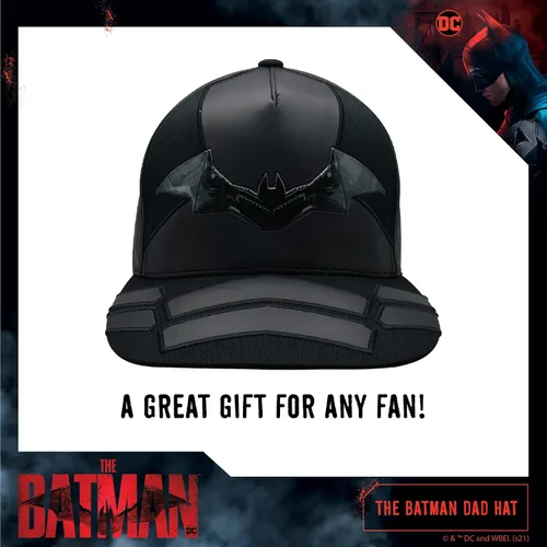 Vista 6 de Concept One The Batman Dad - Gorra de béisbol para adultos con diseño de armadura con ala plana, color negro, talla única, Negro
