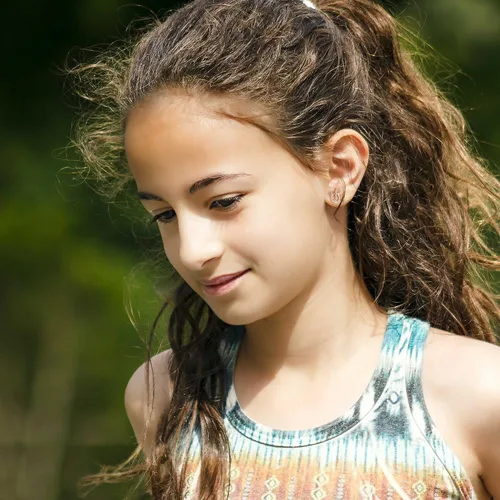 Vista 2 de Regalos para el día de San Valentín para niños y niñas, aretes de plata de ley S925, chapados en orooro rosa, aretes de unicornio con circonita