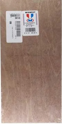Vista 2 de Midwest Products 5120 Madera contrachapada de abedul, 1/64 x 6 x 12 pulgadas