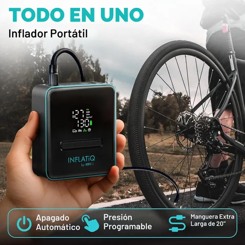 Vista 4 de INFLATiQ by RIMiQ - Inflador de neumáticos para automóviles, motocicletas