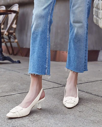 Vista 2 de Zapatos de vestir con tacón bajo y puntera cerrada para mujer, zapatos de vestir sexy y elegantes para boda y oficina