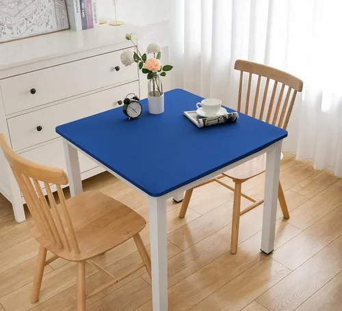 Vista 31 de Wolkemer Mantel Cuadrado Ajustado de Spandex Elástico Rojo Cubierta para Mesa de Cóctel con Borde Elástico Cobertor de Mesa para Comedor Boda Fiesta