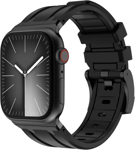 Vista 2 de NewWays AP - Correa de lujo para Apple Watch Ultra de 1.929 in 1.811 in 1.772 in 1.732 in 1.654 in 1.614 in 1.575 in 1.496 in para hombres