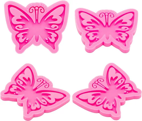 Vista 4 de Angel Wings Molde de silicona de resina con forma de mariposa, molde de resina epoxi, molde de resina para manualidades de joyería, moldes