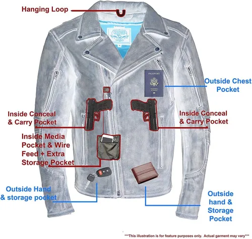 Vista 4 de Milwaukee - Chaqueta de moto ventilada para hombre, actualizada (Negro/Beige)
