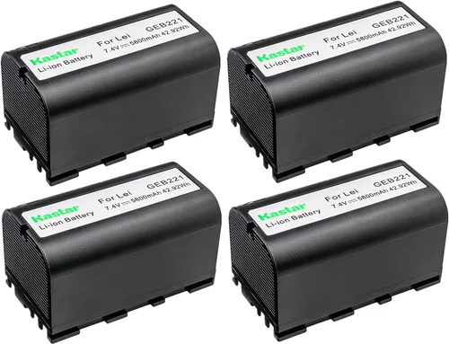 Vista 5 de Kastar GEB221 Paquete de 2 baterías de repuesto para equipos de encuesta Lei, estación total VIA, Piper 100, Piper 200, RX1200, RX900, SR20, TS02
