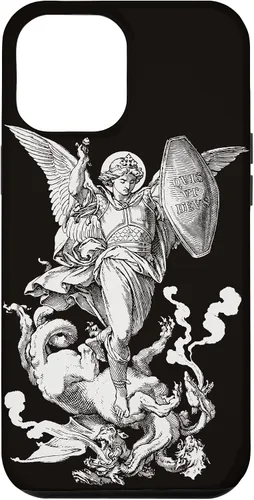 Vista 26 de Carcasa para iPhone 17 con diseño de Arcángel Saint Michael Fighting The Dragon Catholic