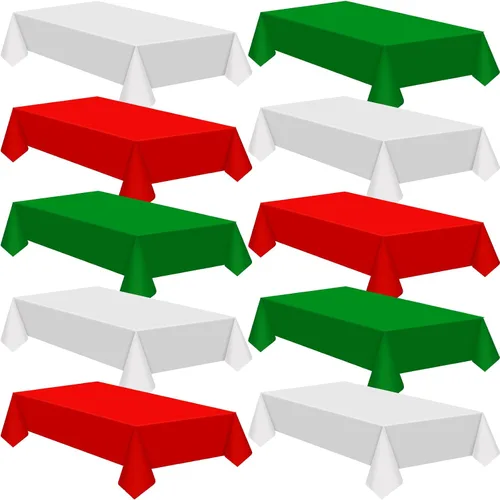 Vista 10 de Juexica 12 Pcs Disposable Plastic Tablecloth 54" x 108" Waterproof Table Cover Plastic Decorative Table Cloth for Birthday Graduation Ocean Theme