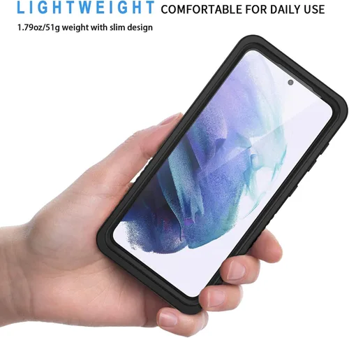 Vista 2 de Lanhiem - Funda para Samsung Galaxy S21, Funda Impermeable y a Prueba de Polvo IP68 con Protector de Pantalla Integrado, Funda Protectora