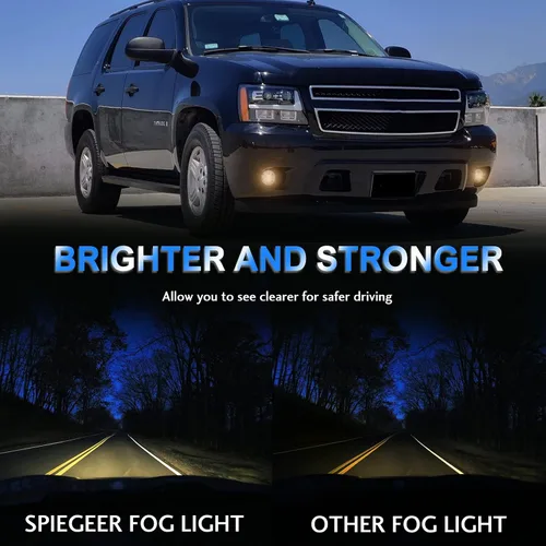 Vista 8 de Conjunto de luces antiniebla para Chevy Suburban/Tahoe 2007, 2008, 2009, 2010, 2011, 2012, 2013, 2014, kit de repuesto para Avalancha 2007-2013