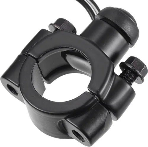 Vista 6 de X AUTOHAUX 1 unids 7/8 "motocicleta manillar control cuerno arranque interruptor botón con conectores aleación de aluminio negro