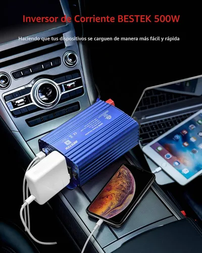 Vista 7 de Inversor de corriente DC 12 V a 110 V AC convertidor (azul)