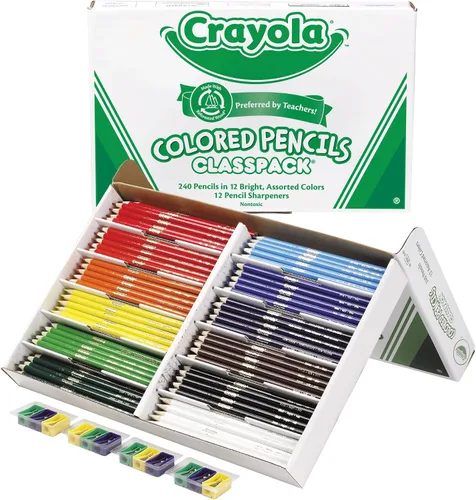 Vista 2 de Crayola paquete para clase con 240 unidades de lápices de colores, 12 colores surtidos (68 - 8024)