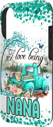Vista 2 de I Love Being Nana Flower Butterflies Truck PC Case for iPhone 17