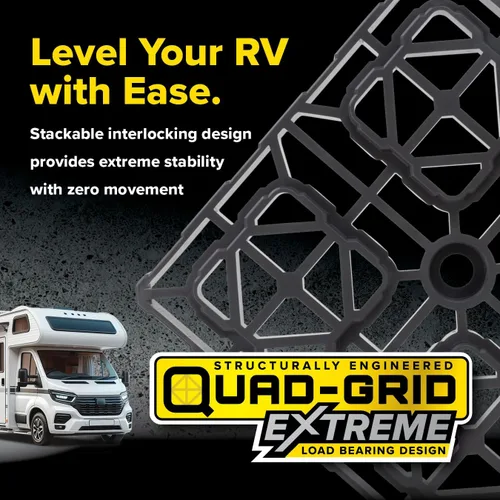 Vista 4 de Camco Fasten - Bloques de nivelación RV XL, 10.5 x 10.5 x 1 pulgadas, paquete de 10 unidades, fabricados en los Estados Unidos