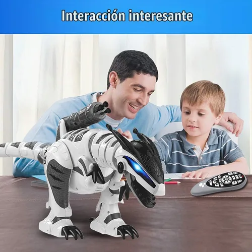 Vista 6 de Fistone RC Robot Dinosaurio Inteligente Interactivo Juguetes de Control Remoto Electrónico Robot que Camina, Baila, Canta con Modo de Lucha