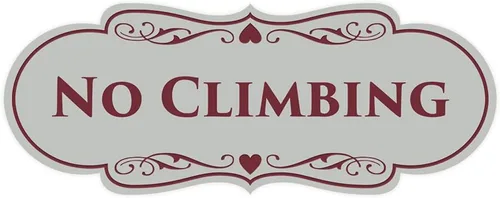 Vista 18 de Signs ByLITA Designer No Climbing (Negro) - Pequeño