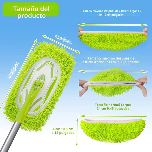 Vista 2 de Unoutur Paños de barrido en seco reutilizables de microfibra Compatibles con Swiffer Sweeper Mopa de limpieza con repuestos de almohadillas