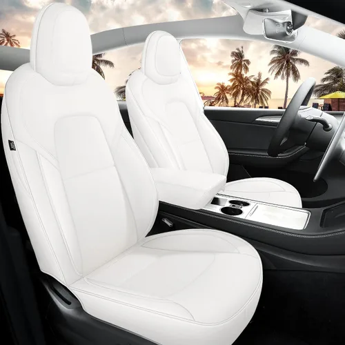 Vista 16 de Funda de asiento para modelo 3 2017 2018 2019 2020 2021 2022 2023, funda de asiento personalizada para Tesla Model 3, compatible con bolsa de aire