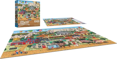 Vista 3 de RoseArt - País de origen- Mount Rushmore - Rompecabezas de 1000 piezas para adultos