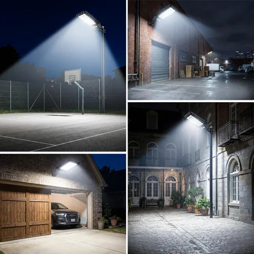 Vista 7 de Solar Street Light Outdoor Waterproof, 23” Large Solar Light with Motion Sensor, 6500K Dusk to Dawn Security LED Flood Light, Commercial Outdoor