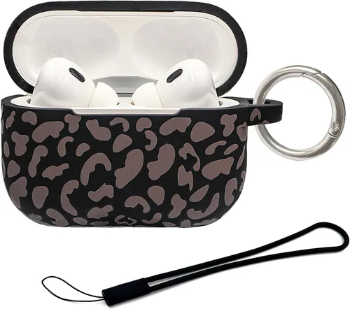 Vista 15 de Funda compatible con Airpods Pro de 2ª generación, funda protectora completa de silicona suave con llavero de pulsera, rosa vintage