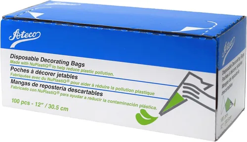 Vista 8 de Ateco - Bolsas de 12 pulgadas de plástico desechables para tubería y decoración de pasteles con NuPlastiQ, paquete de 24, transparentes