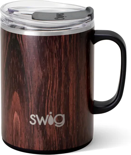 Vista 36 de Swig Life Taza de Viaje de 18 oz, Vaso Aislante con Asa y Tapa, Taza de Café de Viaje, Compatible con Portavasos, Acero Inoxidable, Vaso de 18 oz