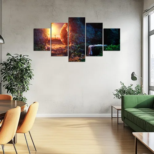 Vista 24 de Arte de Pared Cristiano Símbolo Religioso Cuadro Enmarcado Pintura de Cruz de Cristo Cruces Decoración de Pared Impresión en Lienzo de Cruz Póster