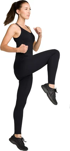 Vista 5 de LOVESOFT Body sin mangas para mujer, overol de baile, sin espalda, bodycon, para entrenamiento, yoga