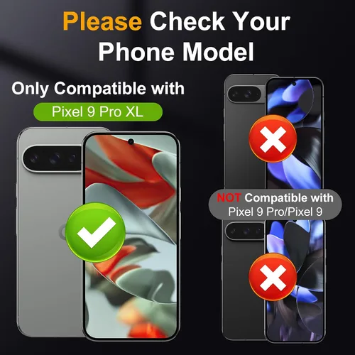 Vista 2 de YWXTW Protector de lente de cámara para Google Pixel 9 Pro XL 2024 (no para 9 Pro), [cobertura completa de metal] Protector de pantalla de vidrio