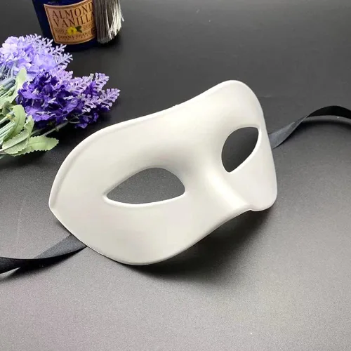 Vista 5 de Máscara de Mascarada para Hombre de Media Cara para Bailes de Graduación y Halloween